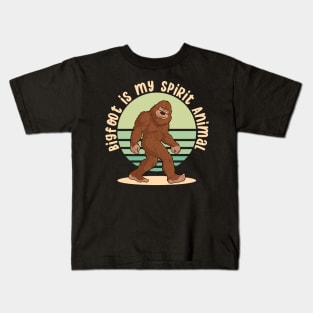 Bigfoot Is My Spirit Animal Kids T-Shirt